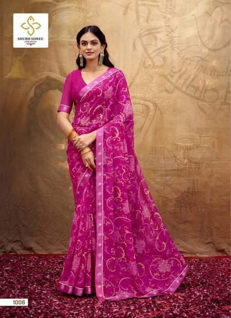 Misha By Shubh Shree Misha Georgette Surat Daily Wear Saree Wholesale Market